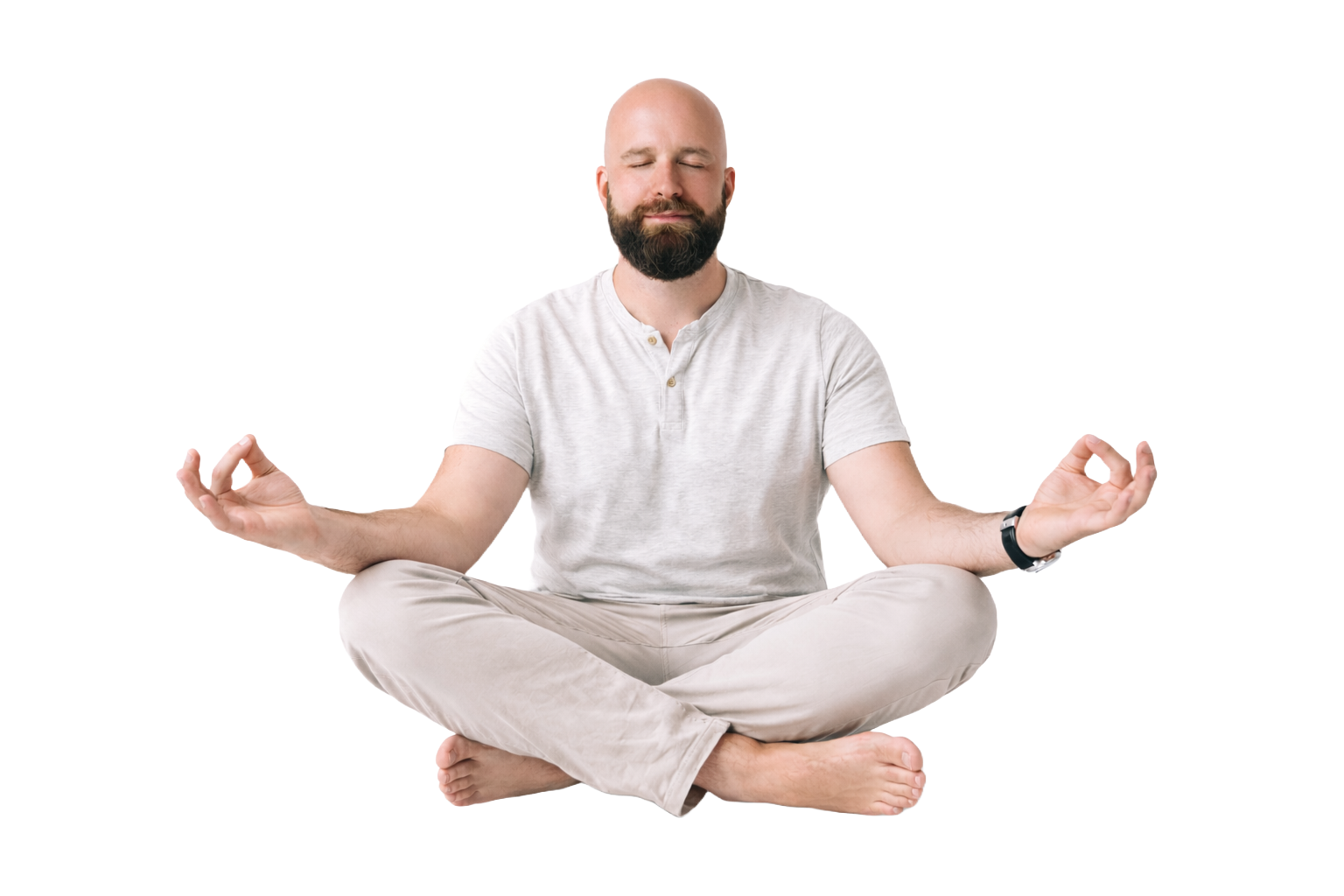 Informatyk Od Stron lewitujący i medytujący